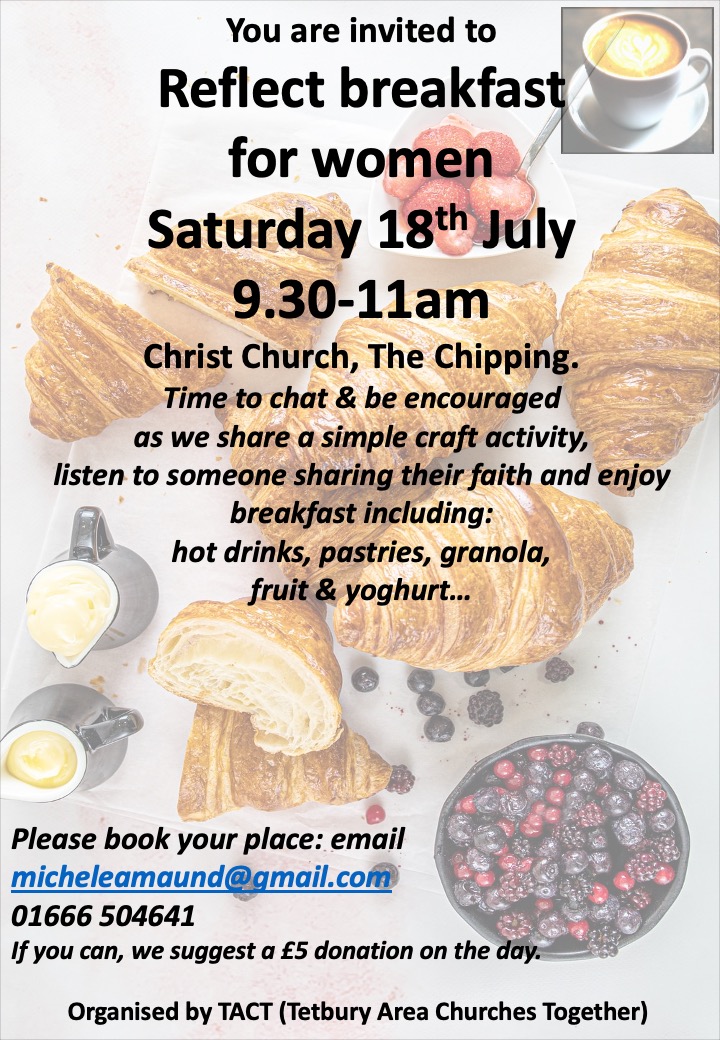 Reflect breakfast flyer 18th July 2026